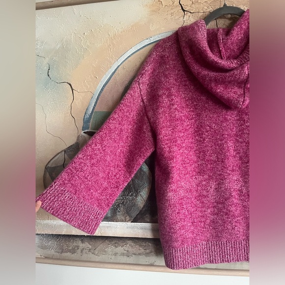 CHUFY Forever Patagonia Merino Wool Pullover Purple Thick Hooded Sweater - Picture 12 of 14